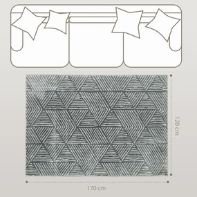 HOMCOM Dywan do salonu w nowoczesnym stylu, zmywalny dywan 150 x 80 cm Ciemnoszary