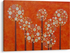 Obraz - Pomarańczowy las (70x50 cm)