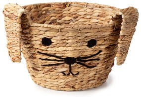 Dziecięcy kosz na zabawki z hiacyntu wodnego w naturalnym kolorze ø 35x26 cm Rabbit – Compactor