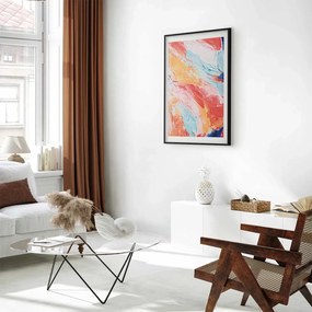 Plakat Kolorowa Harmonia 21x30 cm z ramą czarną z marginesem ARTGEIST B