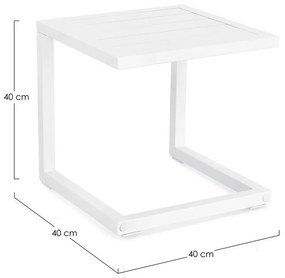 Aluminiowy stolik ogrodowy 40x40 cm Hilde – Bizzotto