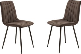 Zestaw 4 nowoczesnych sof w kolorze pranzo w tkaninie brązowej "Palmer" imbottite cm 45x54 88h