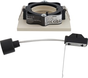 Zestaw 6 nowoczesnych reflektorów wpuszczanych w kolorze beżowym GU10 50 mm, obrotowych i odchylanych - Qure