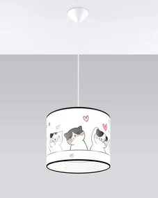 Lampa wisząca CAT 30 biała SOLLUX  LIGHTING