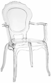 Przezroczyste designerskie krzesło typu ludwik F0-B53