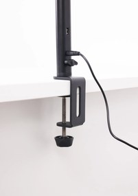 Lampa LED na biurko FILO, zacisk, USB, pilot zdalnego sterowania