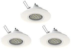 Eglo 78704 - ZESTAW 3x LED Oprawa wpuszczana PENETO 1xGU10/3,3W/230V biały