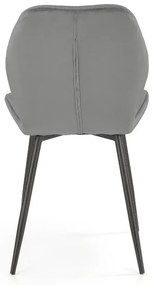Krzesło tapicerowane K453 VELVET szare HALMAR