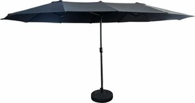 Ciemnoszary potrójny parasol ogrodowy H8-L35