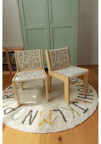 Kremowy bawełniany dziecięcy dywan do zabawy ø120 cm ABC Color and Letters – Lorena Canals