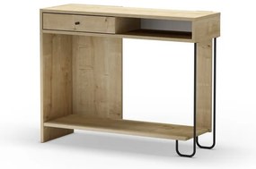 Konsola z blatem w dekorze dębu 35x100 cm Saturne – Marckeric