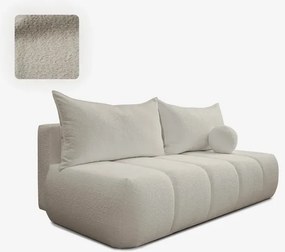 Sofa z Funkcją Spania SARIA Kremowa Boucle Nowoczesna