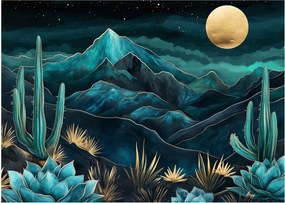 Obraz - Turkusowa noc (70x50 cm)