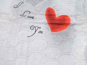 Narzuta na łóżko HEARTIZIA HEXAGON, jasnoszara Rozmiar: 170 x 210 cm