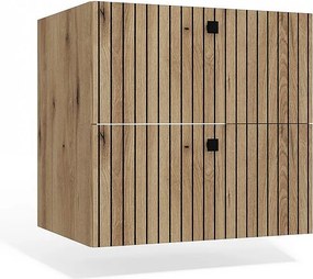 Szafka pod umywalkę wisząca TIGO 60 2S| Dąb  Evoke |  60x45.5x57 cm | 2 szuflady