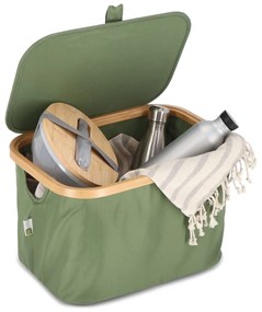 Składany kosz NOLVIO 25 L, zielony