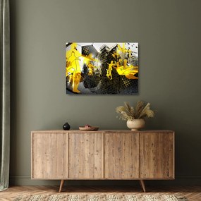Obraz na szkle - Piłka nożna w wielkim mieście (70x50 cm)