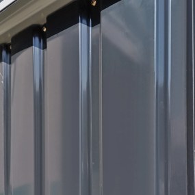 Outsunny Domek Narzędziowy Szopa Ogrodowa z Drzwiami Stal Szary 142x84x189cm | Aosom PL