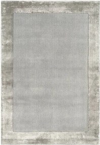 Ręcznie wykonany dywan Ręcznie wykonany dywan z wełny i wiskozy - 200x290cm - Srebrny - Ascot