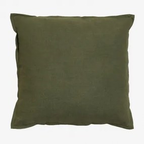 Kwadratowa Poduszka 45x45 Cm Z Bawełny Elezar Wojskowa Zieleń - Sklum
