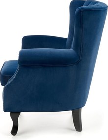 Welurowy fotel wypoczynkowy z pinezkami Titan