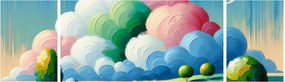 Obraz - Krajobraz z chmurą (170x50 cm)