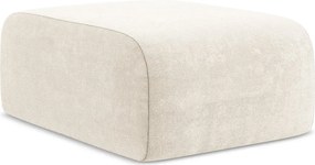 Beżowy podnóżek z tkaniny szenilowej Lani – Makamii