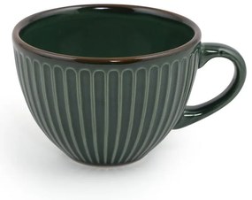 Ciemnozielone ceramiczne filiżanki zestaw 6 szt. 0.21 l – Hermia