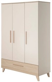 Kremowa/w naturalnym kolorze szafa dziecięca w dekorze dębu 118x190x52 cm Sidney – Roba