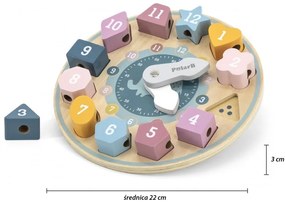 Viga polarb sorter kształtów zegar nawlekanka montessori