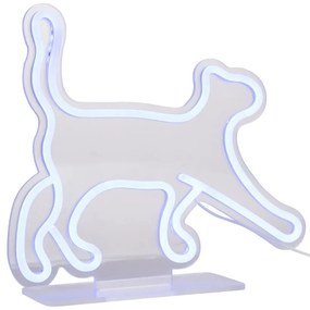 Niebieski neon LED 5 W Walking Cat – Leitmotiv