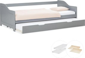 Łóżko 90x200 cm Szare Łóżko Kabinowe