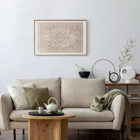 Plakat Piaskowy dywan 30x21 cm z ramą złotą z marginesem ARTGEIST B