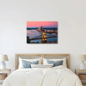 Obraz na szkle - Panorama miasta, Budapeszt, Węgry (70x50 cm)
