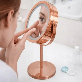 Lusterko Do Makijażu PREMIUM Kosmetyczne POWIĘKSZAJĄCE 10X Podświetlane LED