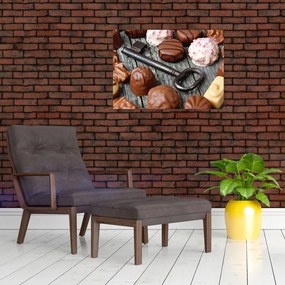 Obraz czekolady i kluczy (70x50 cm)