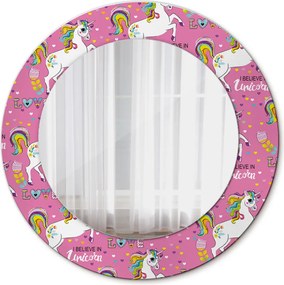 Lustro dekoracyjne okrągłe Magiczny jednorożec