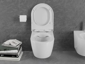 Mexen Lena miska wc z deską wolnoopadającą twarda, biała połysk - 30298000