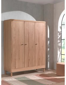 Szafa dziecięca z litego drewna dębowego w naturalnym kolorze 146x190x55 cm Forrest – Vipack