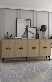 Komoda – 180 cm x 82,6 cm x 35 cm – Dąb szafirowy – Płyta wiórowa melaminowana