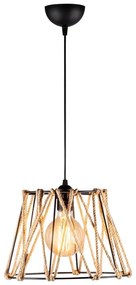 Czarno-beżowa lampa wisząca z metalowym kloszem ø 30 cm Jutini – Opviq lights