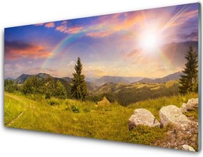 Panel Szklany Pejzaż pod Błękitnym Niebem