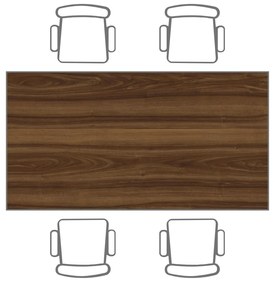 Stół do jadalni 1800 x 800 mm, nogi ciemnoszare, orzech