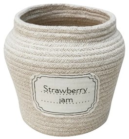 Kremowy tekstylny dziecięcy kosz na zabawki ø 20x23 cm Jam Jar – Lorena Canals