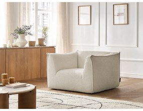 Beżowy fotel z materiału bouclé Giorgia – Bobochic Paris