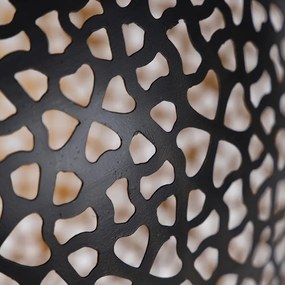 Orientalna lampa wisząca czarna ze złotem 45 cm - Radiante