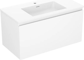 Mexen Orio szafka łazienkowa 90 cm z umywalką Otis, 1 szuflada, biała mat - 91A10-09047-1-BF01-W18M01