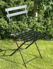 Składane krzesło restauracyjne zewnętrzne Semplici, czarne