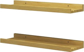 Półka ścienna naturalne drewno 50x15x4 linus