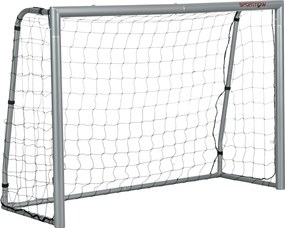 SPORTNOW Bramka piłkarska odporna na warunki atmosferyczne, stabilna konstrukcja metalowa, siatka odporna na rozdarcia, 160W x 240D x 85S cm, Szara